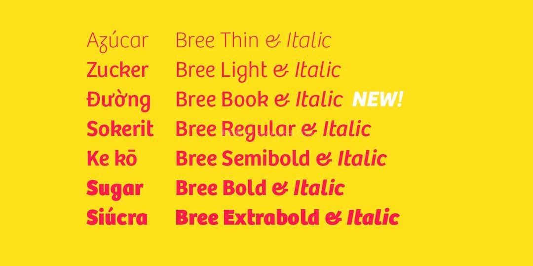 Bree多语言超级可变字体家族